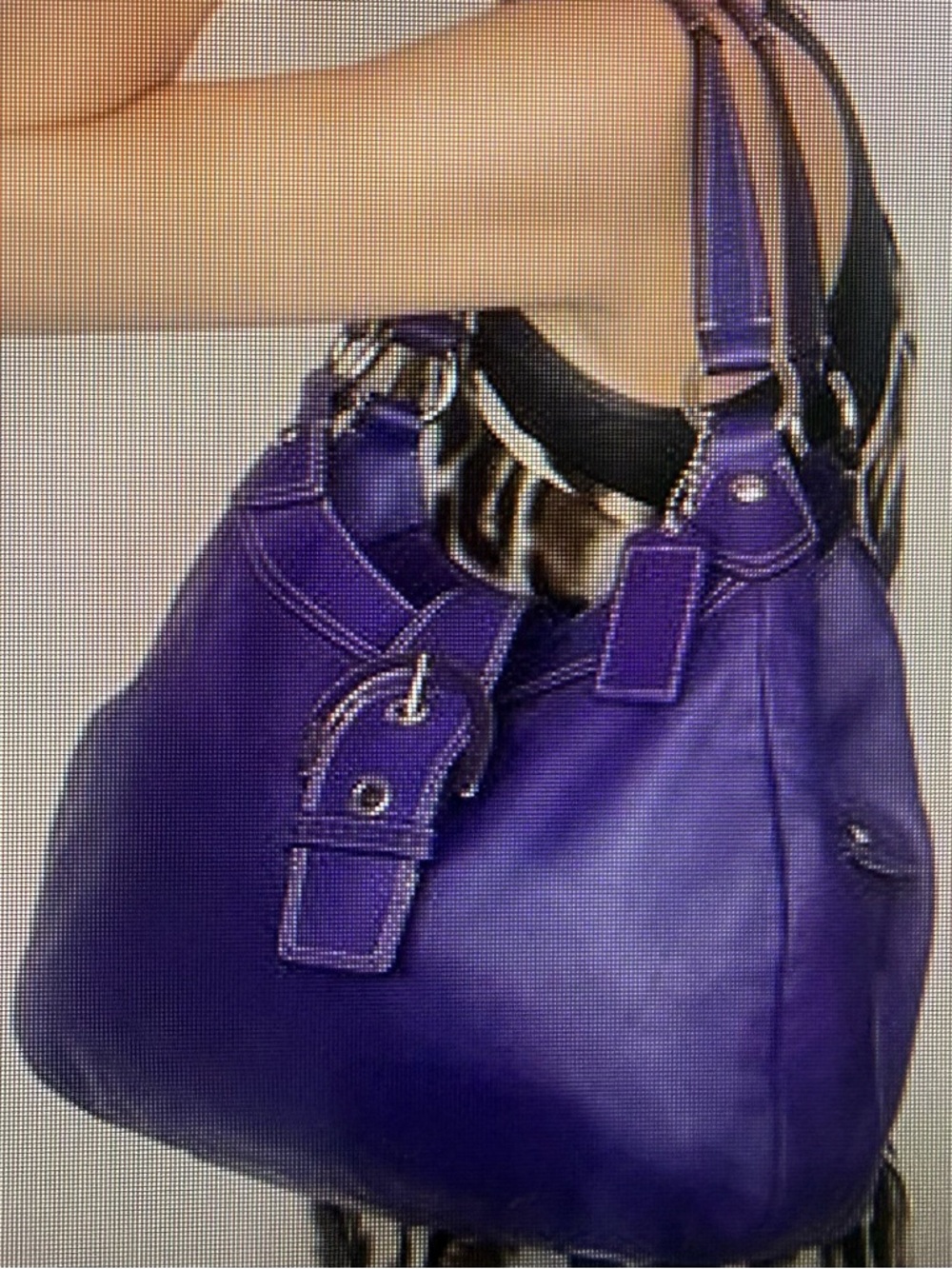 Coach Purple Leather Women's hobo Bag and Wallet Set in rare purple